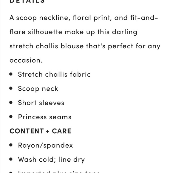 Torrid Navy Floral flare shirt - Picture 5 of 6